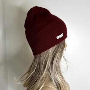 Neff Maroon Knit Beanie Hat